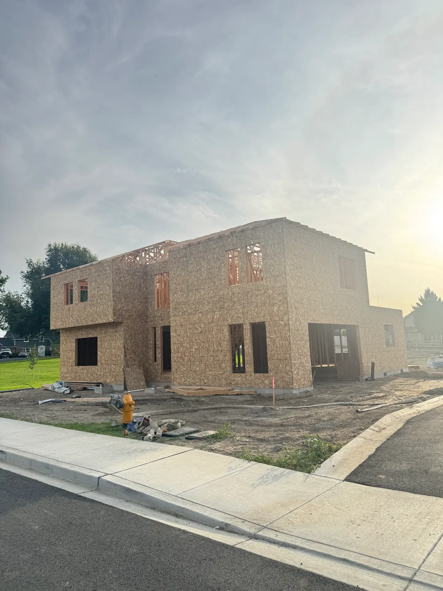 Exterior framing progress